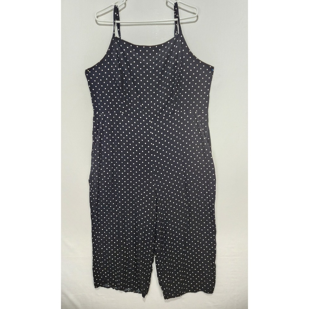 Old Navy Women's Polka Dot Casual Black/White Comfy Jumpsuit Size XXL